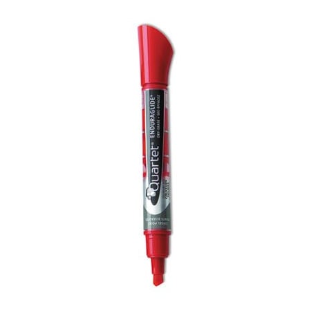 Quartetmfg ENDURAGLIDEDRY ERASE MARKER, BROAD CHISEL TIP, RED, DOZEN 50014M